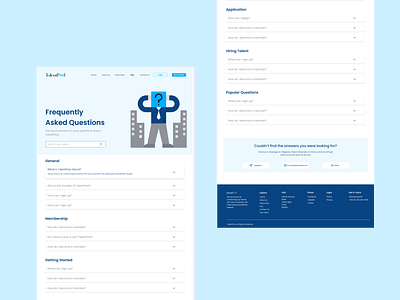 TalentPool FAQ page design faq faq page ui design website website design