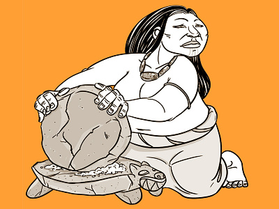 Moliendo character costarica illustration indigenous