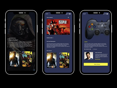 Game app branding design typography ui ux web