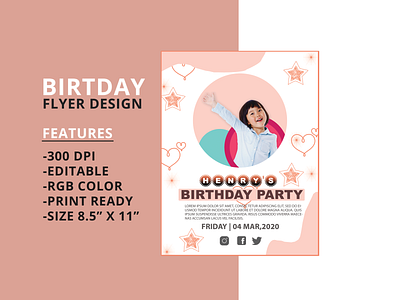 Birthday Flyer Design Project 02 banner ads banner design design illustration