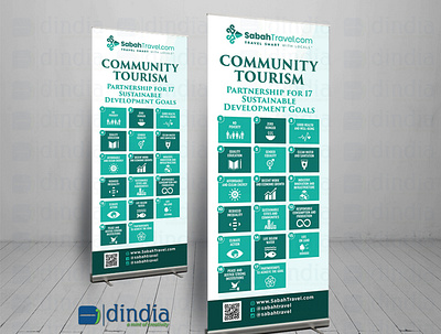 Sabah Travel Roll up Banner / standee / Signage / Pull up banner advert annual report banner design branding design brochure brochure design flyer infographic logo magazine ad pull up banner roll up banner signages standee