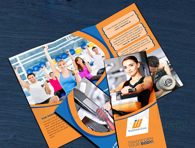 GYM Tri fold Brochure / Brochure Design advert advertisment annual report branding design brochure brochure design gym gym broc infographic logo magazine ad tri fold tri fold brochure trifold brochure trifold mockup