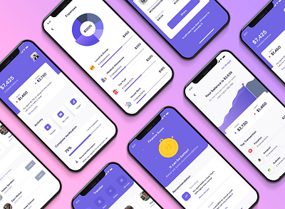 Finance App UI Design app design application figma finance app ios app mobile app ui design uiux