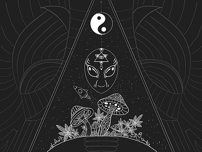 Enlightened alien alien art digital illustration wallpaper