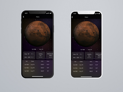Mars weather app