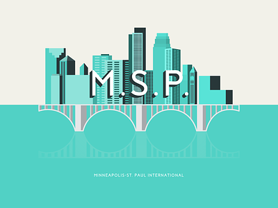 Minneapolis St. Paul city cityscape illustration minneapolis skyline