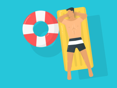 Pool Time animation floater gif man person pool skin summer swim swimming pool vacation