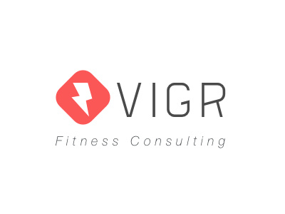 VIGR Logo - Revision brand consulting fitness lightning logo sports training type