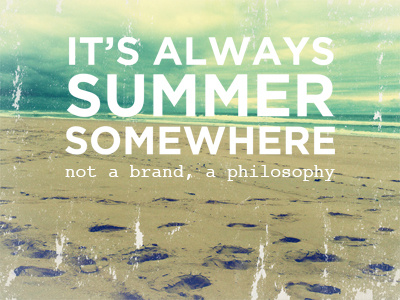 Not a brand, a philosophy branding gotham summer typeface