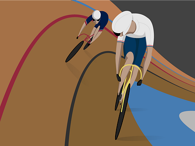Gold Medal bike colors illustration track vector