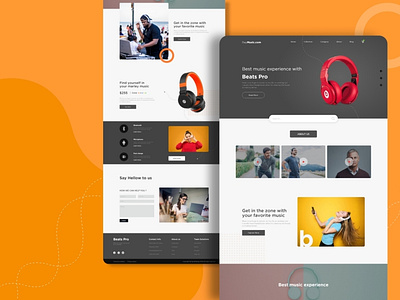 Headphone Landing page