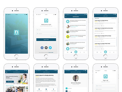 Niah App Book Online Home Services design logo ui ux web