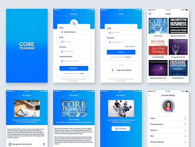 Core Training App branding design icon illustration typography ui ux vector web website