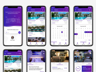 Hotel Booking App app design hotel booking app hotel booking app icon logo ui ux