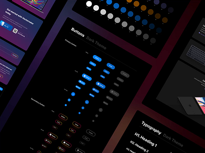 Vectornator | Scaling with a System dark theme design system ds fonts gradients lift agency typography ui ui agency ux agency