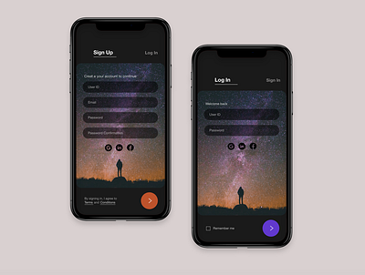 Sign Up / Log In UI - Daily UI #001 001 daily ui dailychallenge dailyui dailyui 001 sign up signup ui ui ux