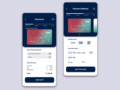 Credit Card Checkout - Daily UI #002 002 credit card checkout daily ui dailychallenge dailyui ui ui ux