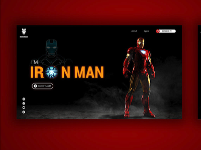 Iron Man UI design design drawings graphic design illustration ui ux