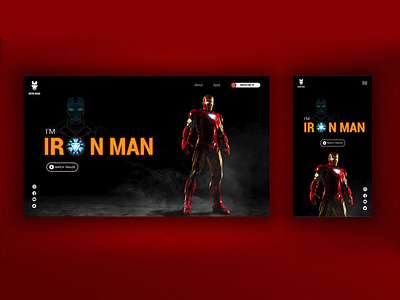 Daily UI Design challenge | Day 05 | Iron Man branding ui