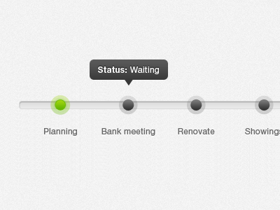 Interactive timeline indicator process progress real estate timeline tooltip ui