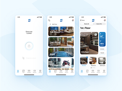 Smart Home App Concept app application design mobile ui product design smarthome uidesign user inteface ux ui ux design