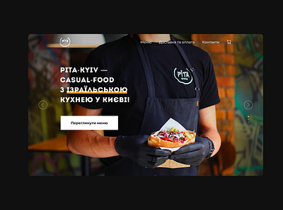 Landing page for premium street food restaurant concept design food landing ui ux web