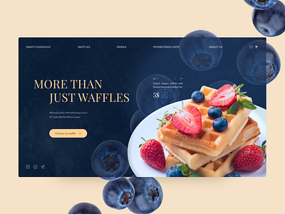 Waffle-restaurant concept concept design food sweet ui ux waffles web