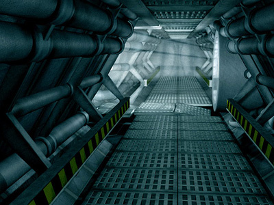 3D Alien corridor. 3d 3dsmax alien corridor render