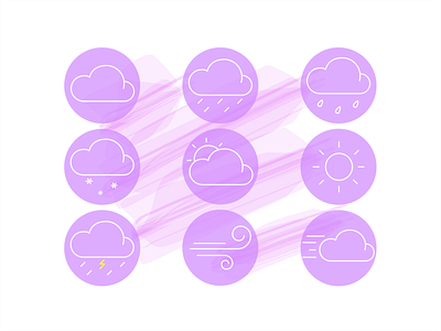 Weather icons design icon illustration minimal vector weather icons