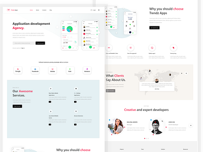 Trendz agency agency website app application development branding design homepage landing page minimal ui user interface ux web