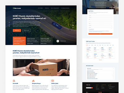 MNG Kobi Vitamin - Landing Page homepage landing landing page landingpage transportation ui web webdesign website