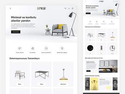 Furniture Landing Page Design branding design furniture homepage landing landingpage minimal minimalizm ui web website