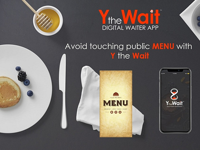 Food Ordering App - Y the Wait dine in app food delivery app food ordering app online food ordering app