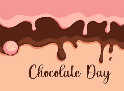 milk chocolate dripping background banner chocolate chocolate day chocolate dripping design illustration milk chocolate poster