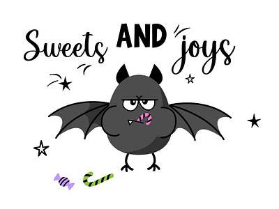 Bat eats candy