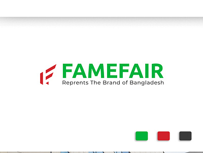 FameFair Logo flat design logodesign minimalist logo modern design