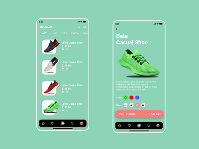 Shoe E-Commerce App UI Design