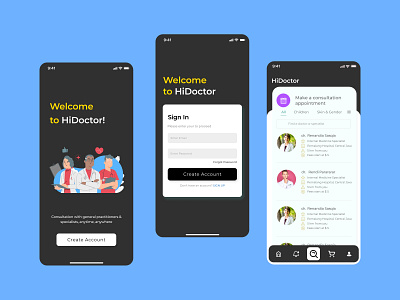 Doctor App UI Design branding graphic design