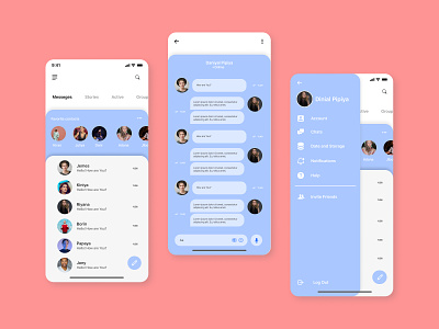 Messenger Chat App Ui Design