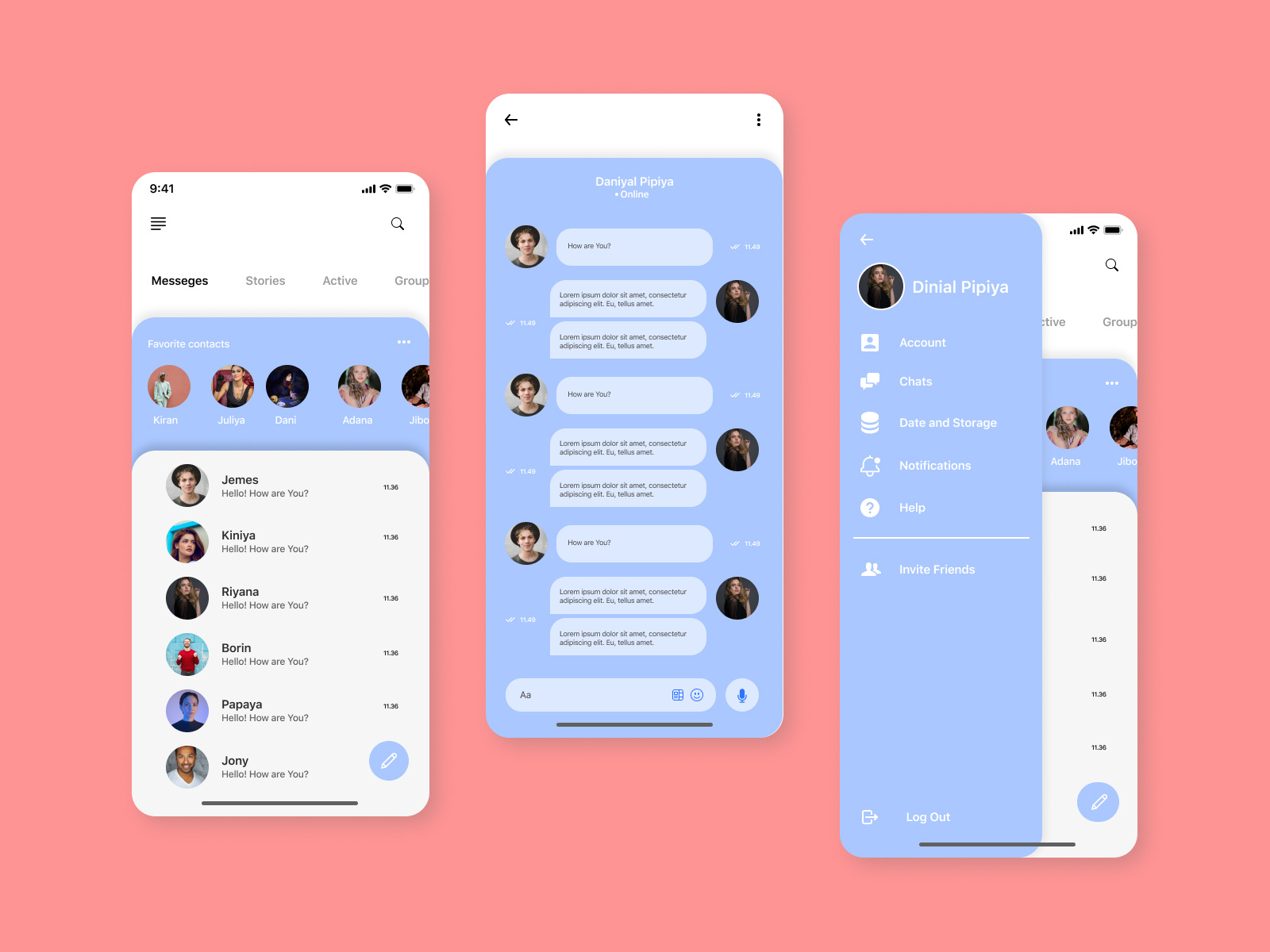 Messenger Chat App Ui Design by Md. Sohan Talukder on Dribbble