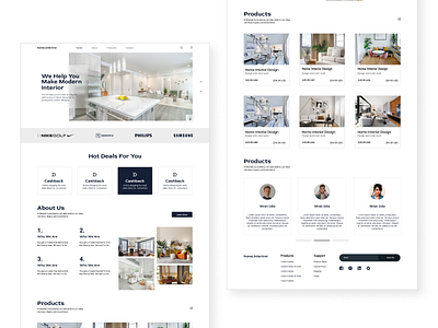 Home Interior Website Design modern design ui uiux website ui