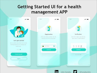 Health Management App Login UI @daily ui @dailyui @design @ui mobile app mobile app design mobile ui ui ui design uidesign uiux