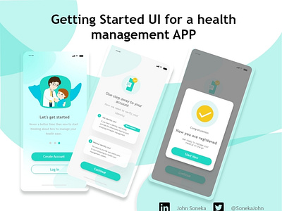 Helth management App UI