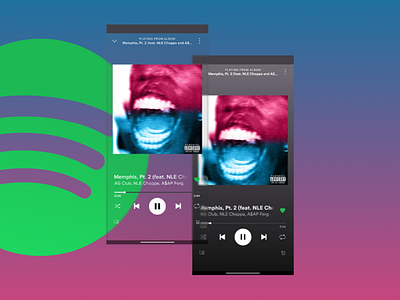 Glassmorphism in Spotify App design