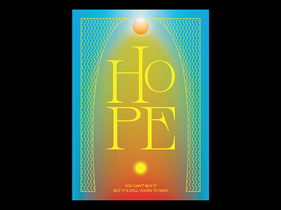 Hope design gradients hope illustration poster posterjam typographic typography