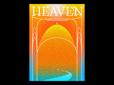 Heaven blankposter design gradients illustration poster print texture typographic typography