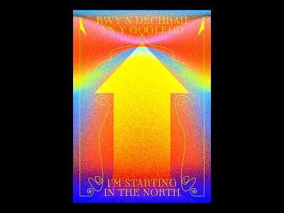 North design gradients illustration poster typographic typography