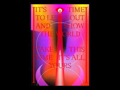 Time blankposter design gradients illustration poster print typographic typography