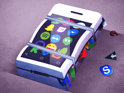 One phone, Infinite Apps! android design digitalart illustration illustrator photoshop vector