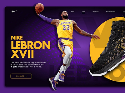 Web Design Lebron James Sneakers Nike Concept